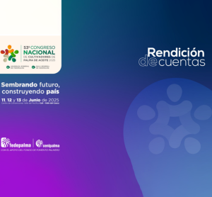 Página de "Rendición de cuentas" que promociona el 53° Congreso Nacional de Cultivadores de Palma de Aceite 2025