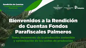 Rendición de cuentas 2025 - Incremento de la producción sostenible